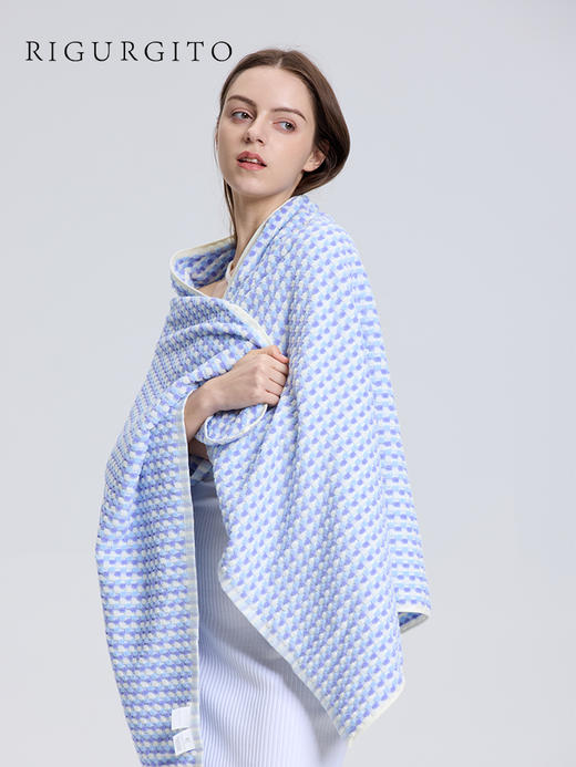 【代发】RIGURGITO 40⽀提花浴⼱专利丝柔纺浴⼱纯棉 商品图5