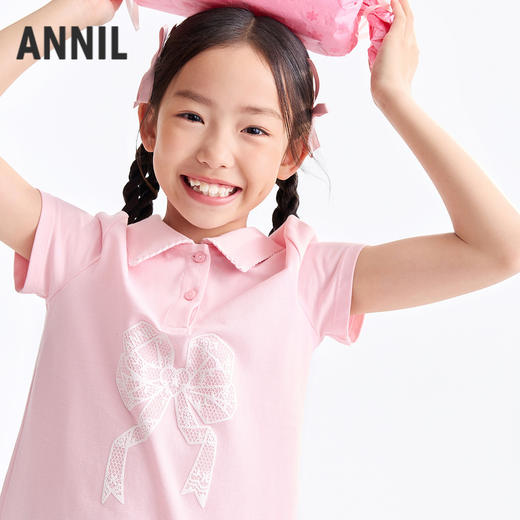 女童甜美蜂巢透气连衣裙夏季新款安奈儿童装EG523132 商品图2