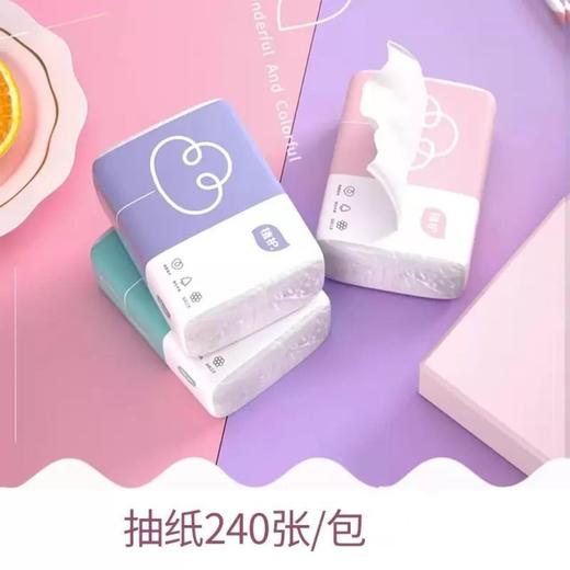 植护 原木抽纸240张4层*1包卫生纸家用擦手纸餐巾纸 商品图2