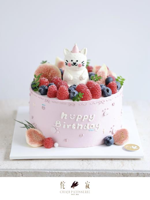 【客定】可爱小猫蛋糕0074（装饰水果随机） 商品图0