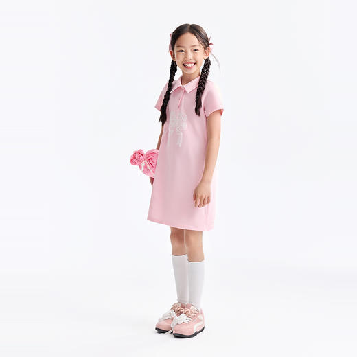 女童甜美蜂巢透气连衣裙夏季新款安奈儿童装EG523132 商品图5