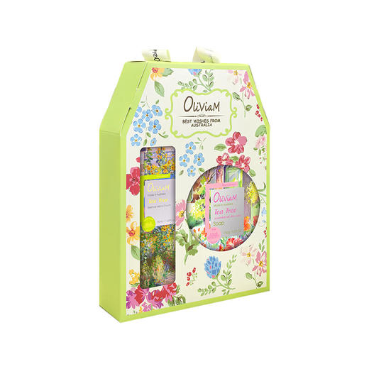OLIVIAM澳莉维亚澳洲进口茶树菁萃浪漫意象茶树手拎澳莉维亚绿野仙踪手拎2件套（茶树手霜+护肤皂） 商品图1