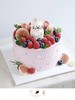 【客定】可爱小猫蛋糕0074（装饰水果随机） 商品缩略图1