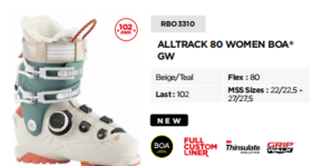 25/26ROSSIGNOL雪鞋ALLTRACK 80 W BOA GW - BEIGE/TEAL