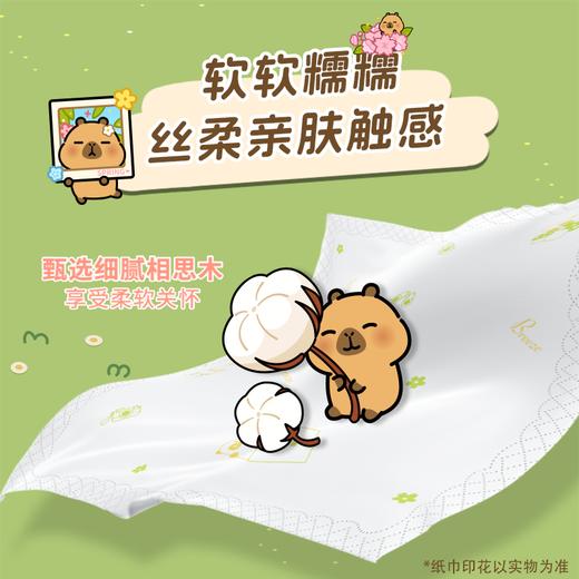 【官方自营】清风 丝柔系列4层6张超迷你手帕纸30包卡皮巴拉小黄豚联名 商品图3
