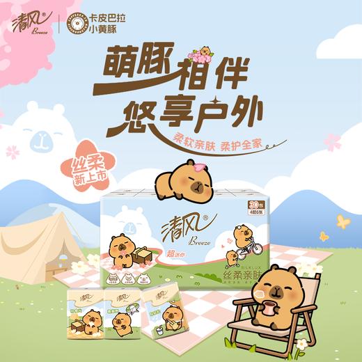 【官方自营】清风 丝柔系列4层6张超迷你手帕纸30包卡皮巴拉小黄豚联名 商品图1