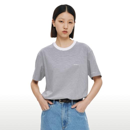 WassupHouse条纹正肩短袖T恤 商品图1