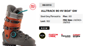 25/26ROSSIGNOL雪鞋ALLTRACK 90 HV BOA GW - STEEL GREY/TERRACOTTA