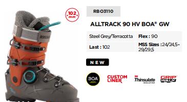 25/26ROSSIGNOL雪鞋ALLTRACK 90 HV BOA GW - STEEL GREY/TERRACOTTA 商品图0
