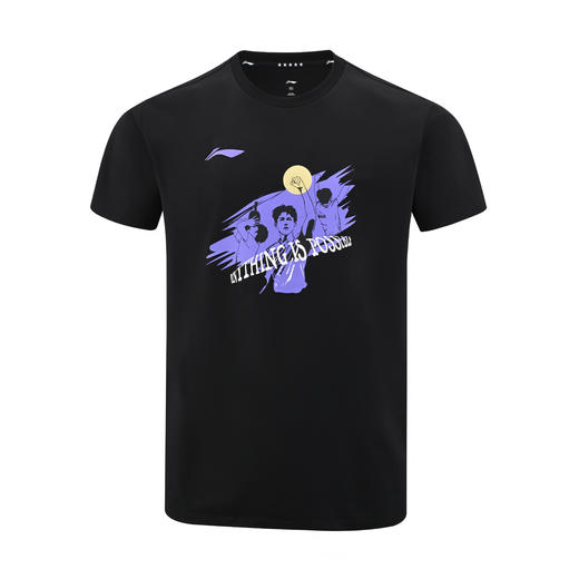 【2025新品】李宁乒乓球系列王楚钦同款夏季短袖文化衫AHSVC89-1 商品图0