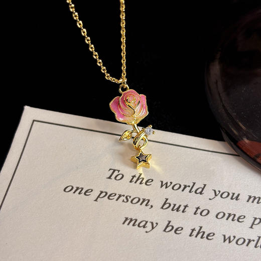 热卖中！！【春节不打烊】【中国航天科技国际交流中心合作产品】太空造物星辰玫瑰陨石项链 商品图9