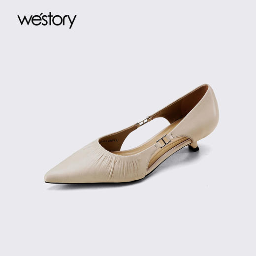 Westory夏季中空舒适小猫跟空凉鞋W25AH59491 商品图1