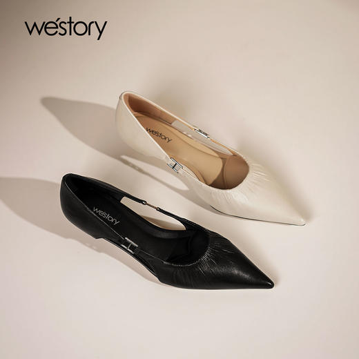 Westory夏季中空舒适小猫跟空凉鞋W25AH59491 商品图0