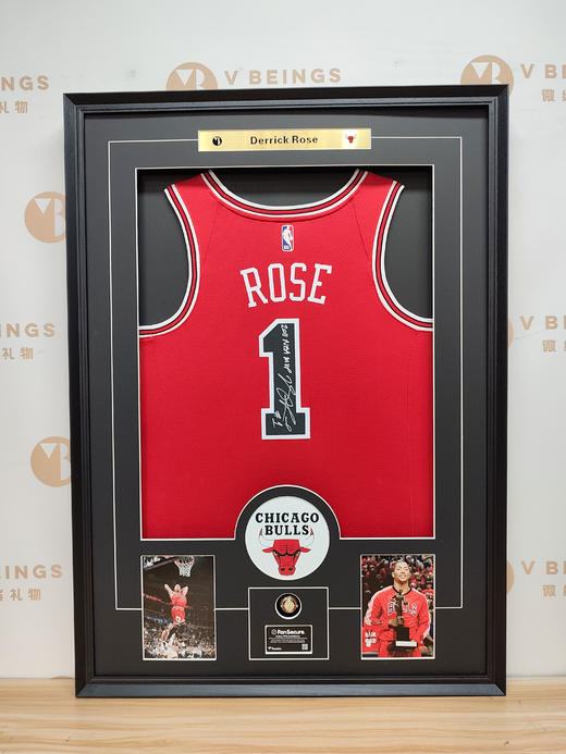 收藏系列 德里克罗斯 公牛队1号 红色球迷版 “2011 NBA MVP铭文” 亲笔签名球衣 商品图1