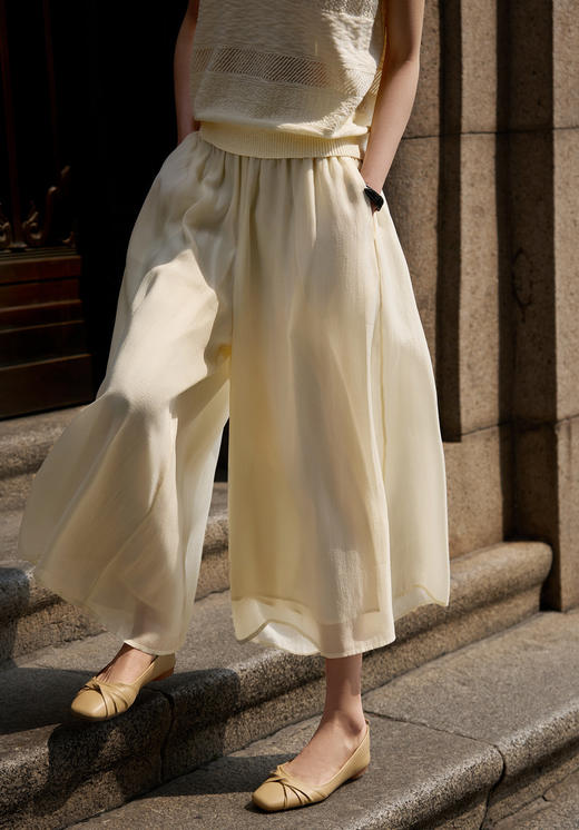 ORIGNAL&CO天丝大摆九分阔腿裤 商品图1