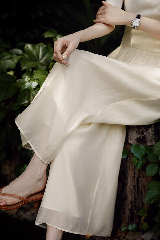 ORIGNAL&CO天丝大摆九分阔腿裤 商品图0