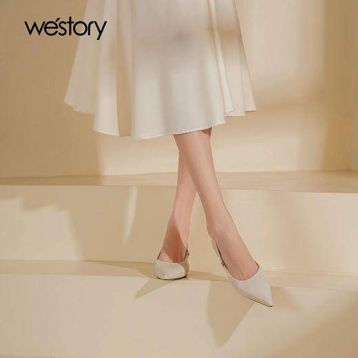 Westory夏季中空舒适小猫跟空凉鞋W25AH59491 商品图4