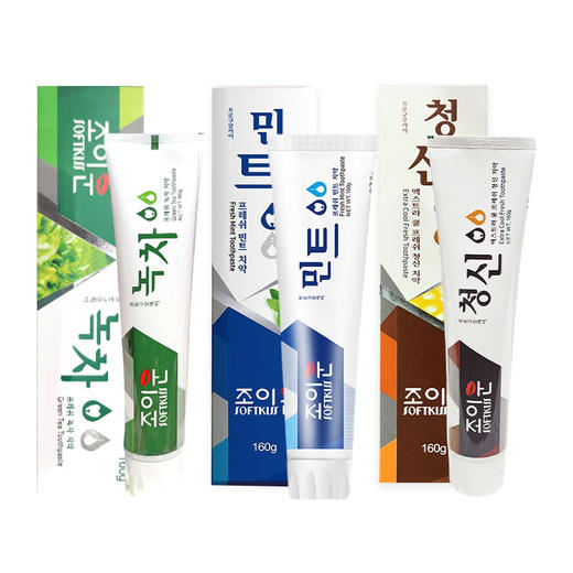 韩国进口娇吻牙膏160g【绿茶清爽丨舒爽清新丨薄荷清爽】 商品图5