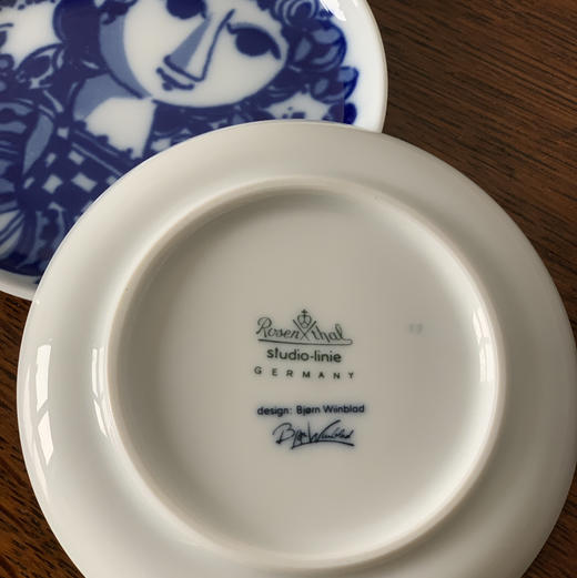 德国Rosenthal卢臣泰蓝色女孩手绘盘 商品图2