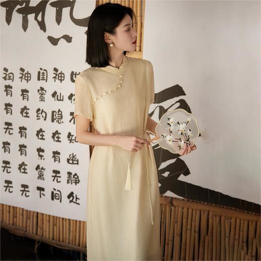 （小眠专属）ORIGNAL&CO天丝纱旗袍连衣裙 | 新中式天丝欧根纱 国风改良旗袍 温柔连衣裙 商品图0