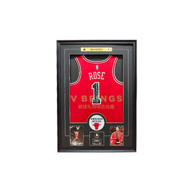 收藏系列 德里克罗斯 公牛队1号 红色球迷版 “2011 NBA MVP铭文” 亲笔签名球衣