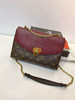 LV 酒红色 老花拼皮 Saint placide 链条包 商品缩略图0