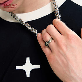 BJHG不计后果钝星尾迹戒指男款时尚个性百搭美式潮流情侣指环女