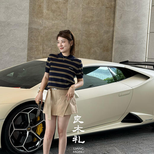 【预售7天】真丝条纹上衣(842) 商品图1