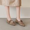 【夏季新款】西村名物2025年夏季新款舒适平底小尖头蝴蝶结饰扣镂空单鞋T25CE39111 商品缩略图2