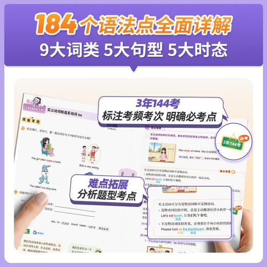 【猿辅导】1-6年级 速记语法必考点（全2册）赠真题册 商品图1