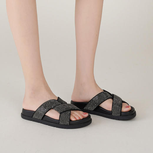 【夏季新款】西村名物2025年夏季新款舒适平底包脚露趾后空拖鞋T25BJ20951 商品图4