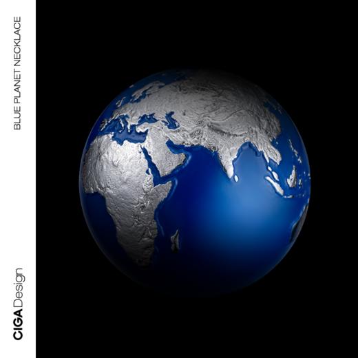 不锈钢吊坠CIGAdesign玺佳守护蓝色星球项链吊坠时尚环保吊坠 商品图1
