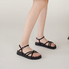 【夏季新款】西村名物2025年夏季新款舒适平底包脚露趾时尚罗马凉鞋T25BG20961 商品缩略图10