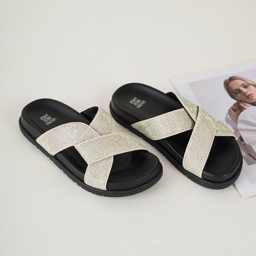 【夏季新款】西村名物2025年夏季新款舒适平底包脚露趾后空拖鞋T25BJ20951 商品图8