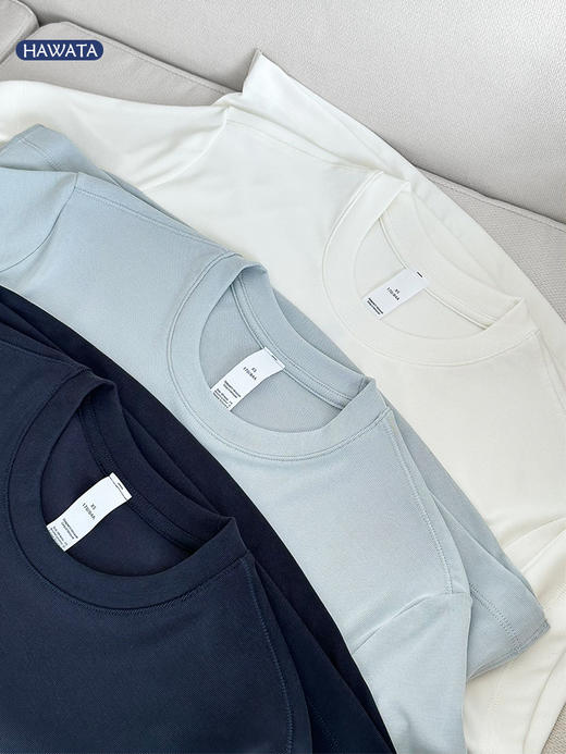 哈瓦塔新款运动舒适兰精莫代尔短袖  H350132 商品图9