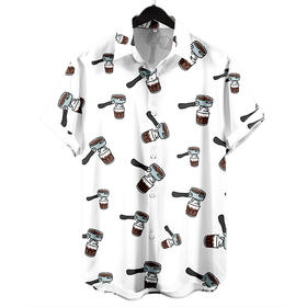 「TAKE A CHAIR系列」咖啡手柄衬衫