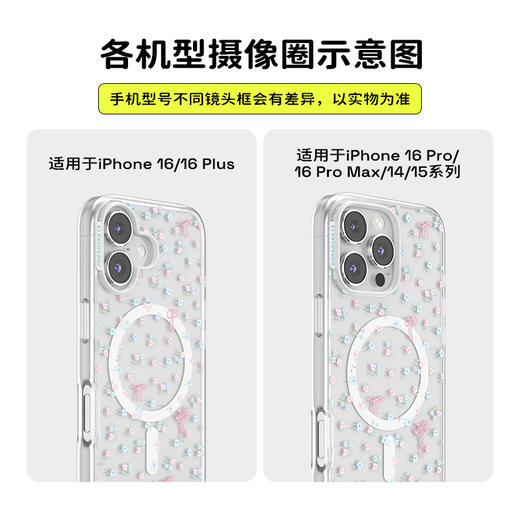 【柔软音乐会·手机壳】碎花圆舞曲（透明款） POPCASE手机壳 MagSafe Popcase磁吸款 蝴蝶结 灵感家 iPhone17/16/15/14/13 商品图2
