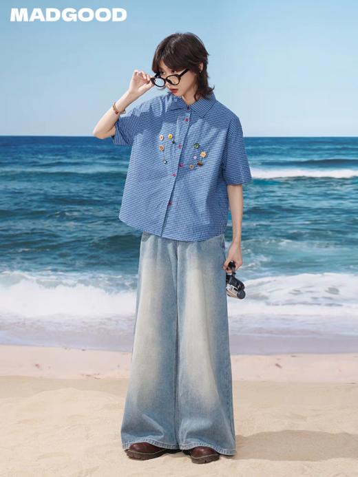 马得工地/MDGDCS252421/装饰扣短版衬衫 商品图1