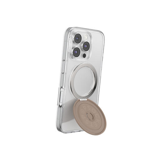 【站立MagSafe®手机支架】原木棕·MagSafe站立啪嗒 MAGSAFE磁吸手机气囊支架 Kick-Out 站立啪嗒 棕色 商品图4