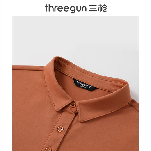 Threegun三枪 冰泉棉翻领短袖女衫-T10006A01 商品图2