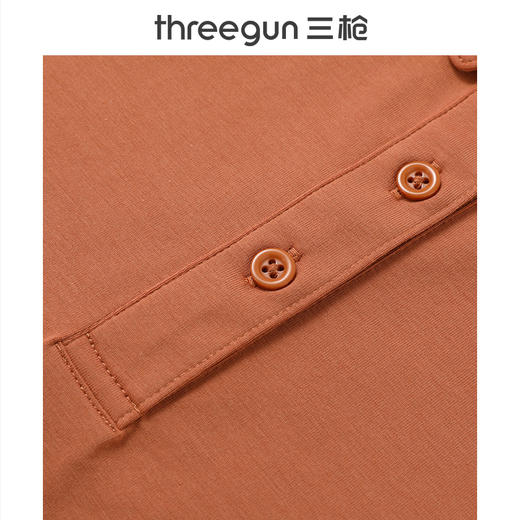 Threegun三枪 冰泉棉翻领短袖女衫-T10006A01 商品图3