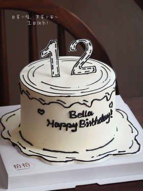 「纯白日系·二次元漫画风」100%动物奶油（附图6寸加高·提前24小时预订）