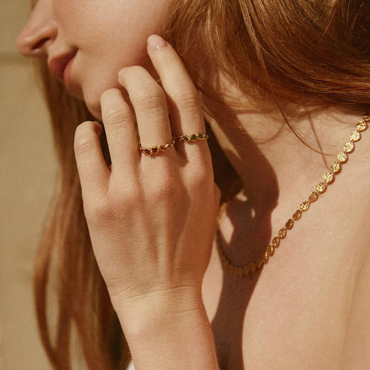 北京仓｜Agapee-Koré-绿色宝石 戒指［法国设计师］ 商品图3