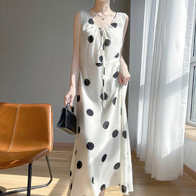 纤束马波点无袖连衣裙 SL-8279