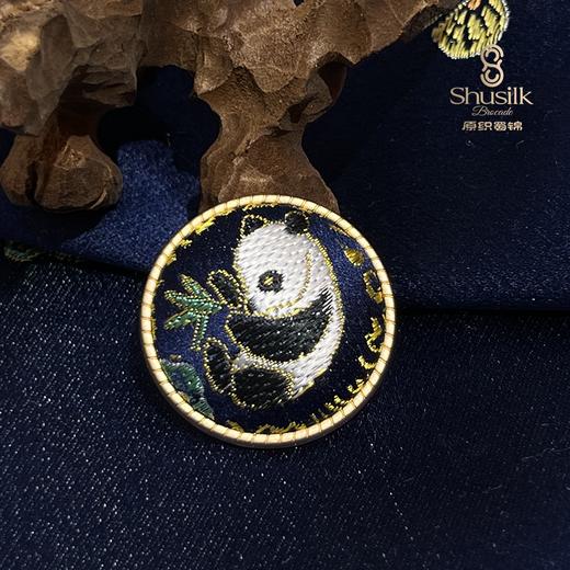 蜀锦时尚圆形胸针 商品图0