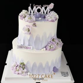 1027CAKE |  紫罗兰鲜花蛋糕 双层 女士