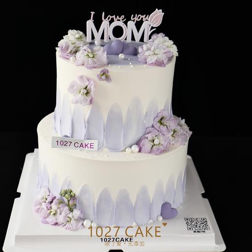 1027CAKE |  紫罗兰鲜花蛋糕 双层 女士 商品图0
