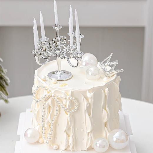 洁白银色烛台 商品图1