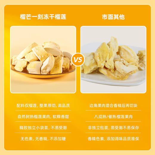 【榴芒一刻】 冻干榴莲干泰国金枕榴莲脆水果干果脯30g/袋GH 商品图5