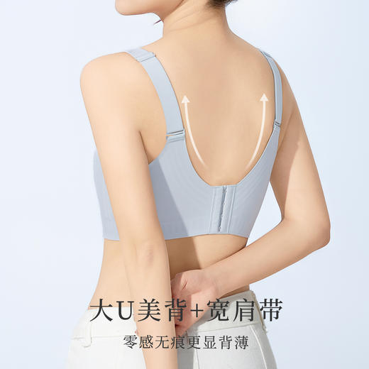 【大胸显小蜂巢薄杯】大码内衣女透气舒适无痕无钢圈侧收美背文胸佳人曼纱 商品图3